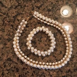 Matching necklace and bracelet